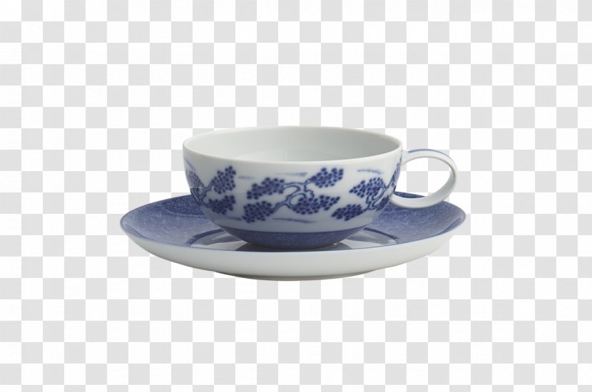 Coffee Cup Saucer Teacup Mottahedeh & Company Plate - Cobalt Blue Transparent PNG