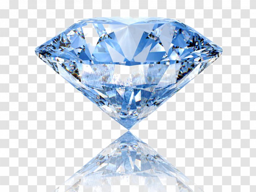 Blue Diamond Memorial Color Carat - Engagement Ring Transparent PNG
