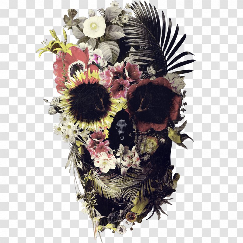 Floral Design Calavera Human Skull Symbolism Flower - Arranging Transparent PNG