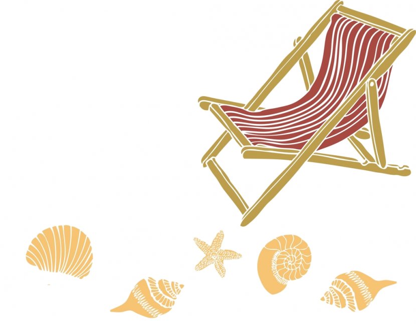 Beach Oil Painting Chair Sea - Cartoon Transparent PNG