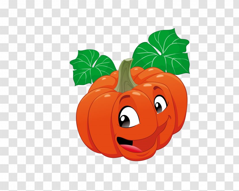 Calabaza Animation - Pumpkin - Cartoon Fruits And Vegetables Transparent PNG