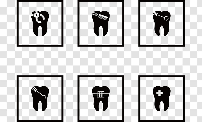 Dentistry Tooth Icon - Vector Painted 6 Treating Transparent PNG
