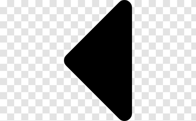 Left Arrow - Black And White - Triangle Transparent PNG