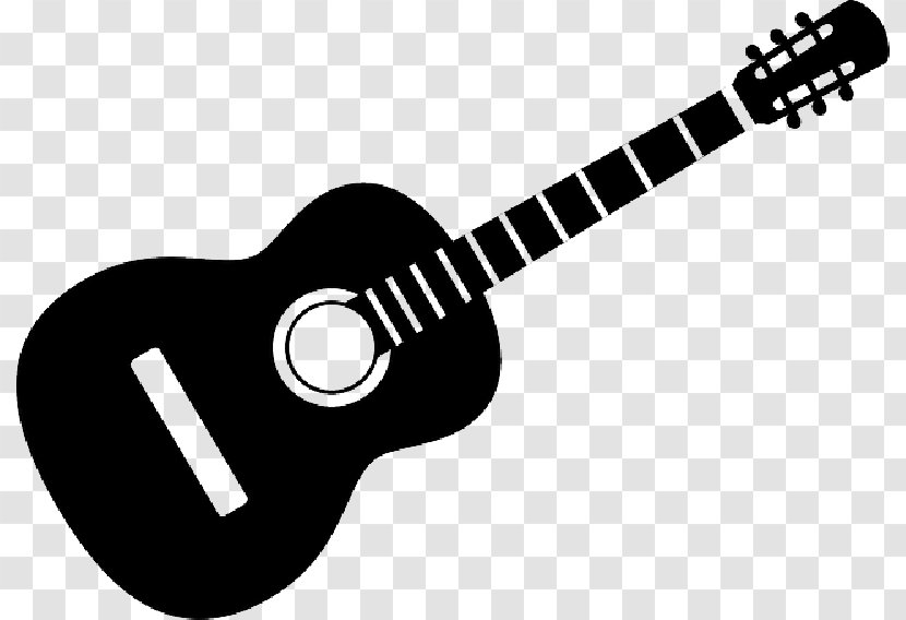 Acoustic Guitar Electric Music - Classical - Rock Band Live Performances Vector Silhouettes Transparent PNG