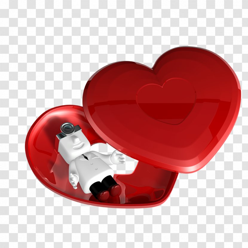 3D Computer Graphics Download - Valentines Day - Character Sleeping Hearts Transparent PNG