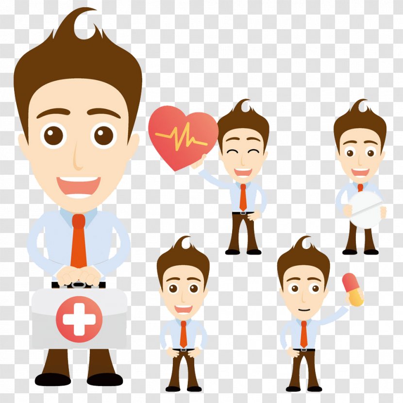 Cartoon Royalty-free Stock Illustration - Happiness - Mention First Aid Kit Doctor Buckle Creative HD Free Transparent PNG
