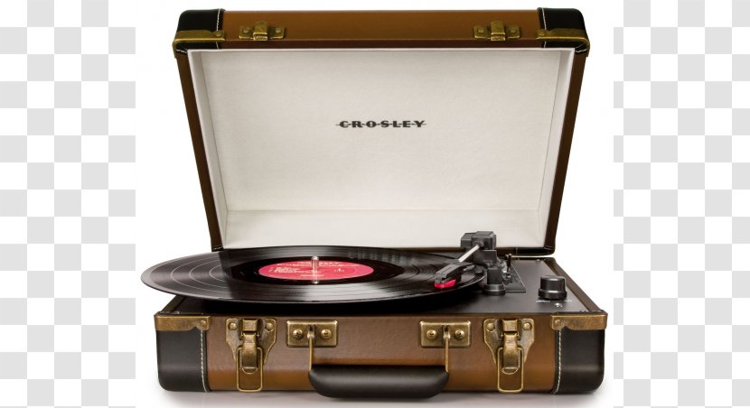 Phonograph Record Crosley Executive CR6019A Belt-drive Turntable - Loudspeaker - USB Transparent PNG
