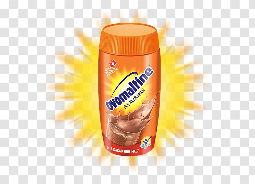 Ovaltine Hot Chocolate Drink Mix Cocoa Bean Malt - Orange - Breakfast Transparent PNG