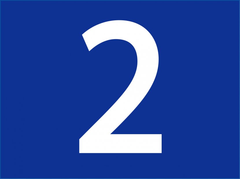 Logo Trademark Brand Symbol - Blue - Number 2 Transparent PNG