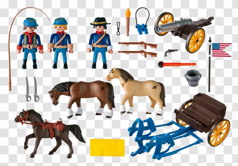 Horse Playmobil Cowboy Cavalry Toy - Animal Figure - Carriage Transparent PNG