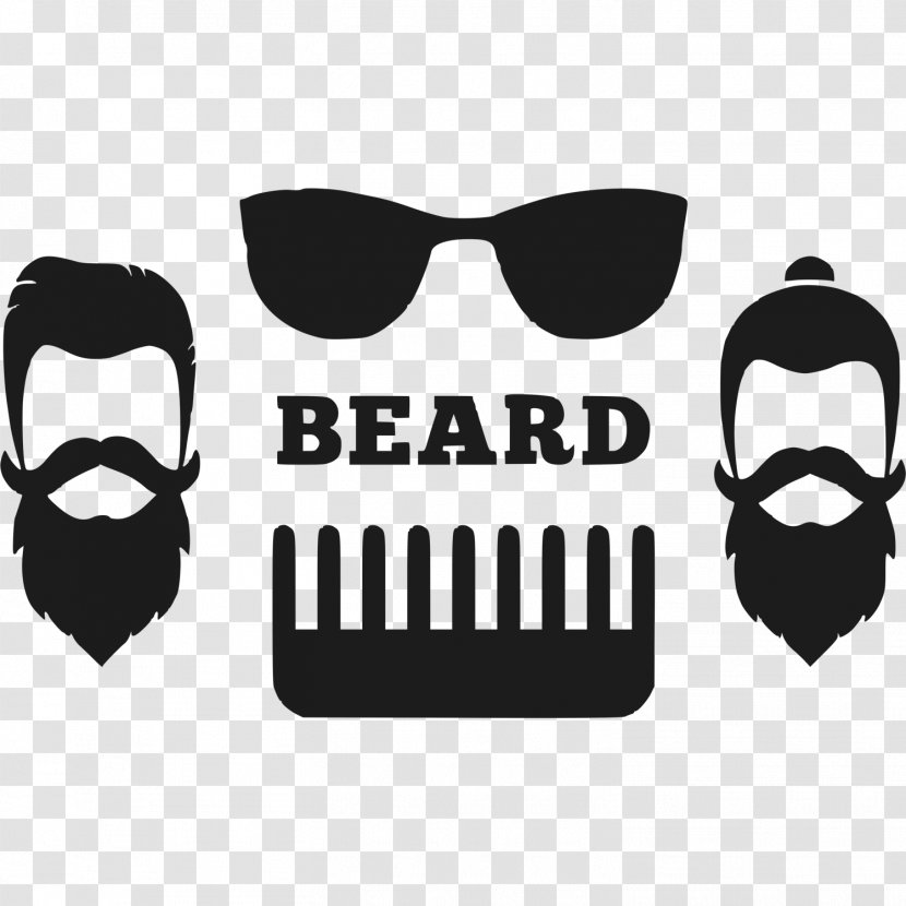 Vintage Clothing Logo Hipster Beard - Barber Transparent PNG