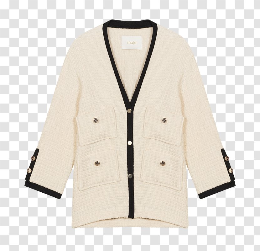 Jacket Outerwear Overcoat Maje Spring - Fashion - Tweed Blazer Transparent PNG