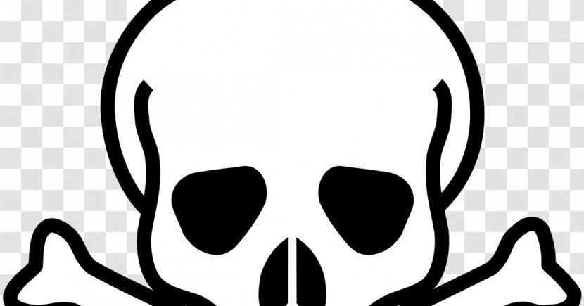 Skull & Bones And Crossbones Human Symbolism - Black White - H Transparent PNG