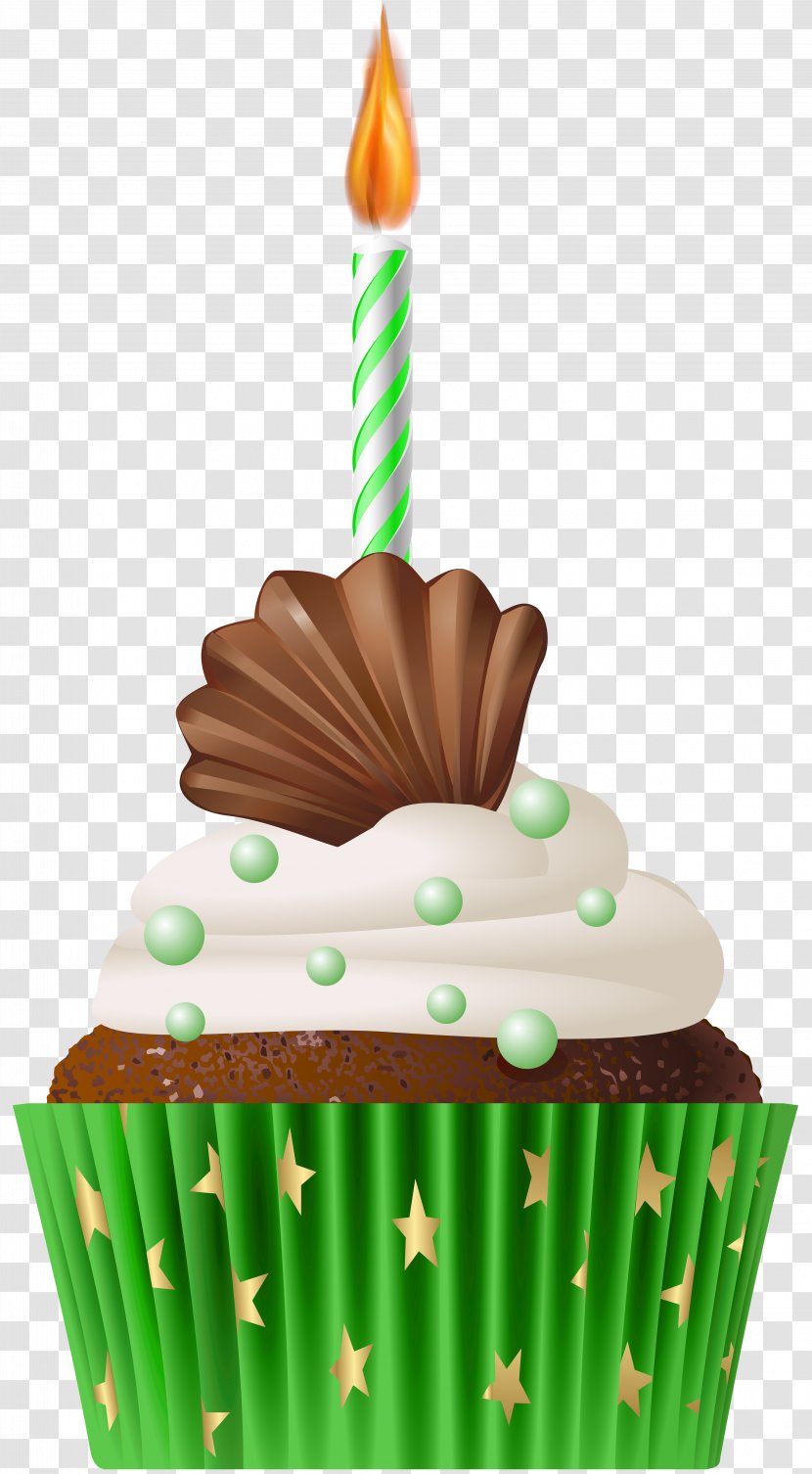 Birthday Cake Candle Clip Art - Muffin - Green With Transparent PNG