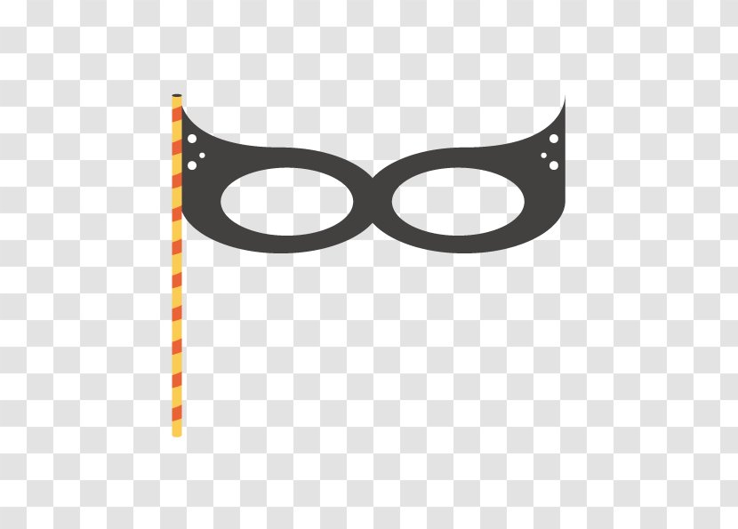Glasses Hidden Ninja Mask - Text - Vector Hand-painted Shielding Transparent PNG