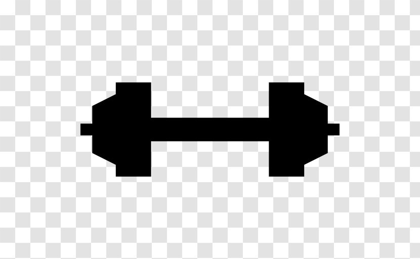 Dumbbell Icon - Black And White - Cursor Transparent PNG