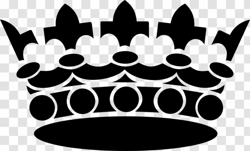 Crown Logo - Silhouette - Blackandwhite Transparent PNG