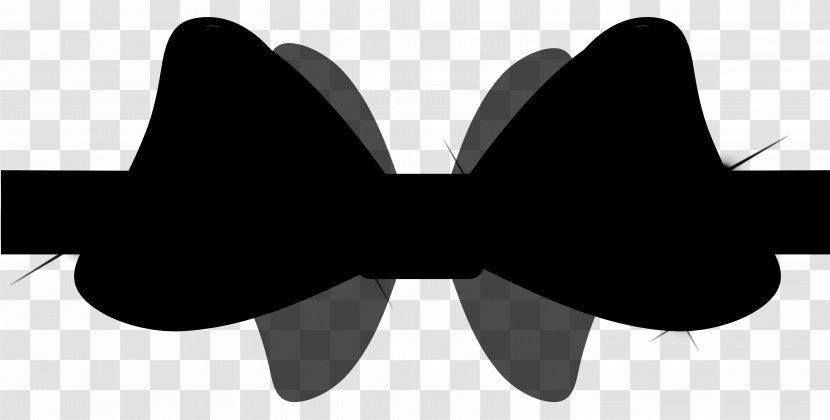 Line Bow Tie Angle Product Design Clip Art - Black M - Butterfly Transparent PNG