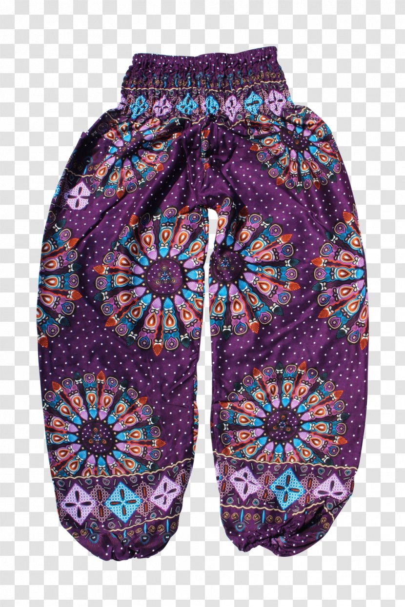 Harem Pants T-shirt Skirt - Purple - Mandala Pattern Background Transparent PNG