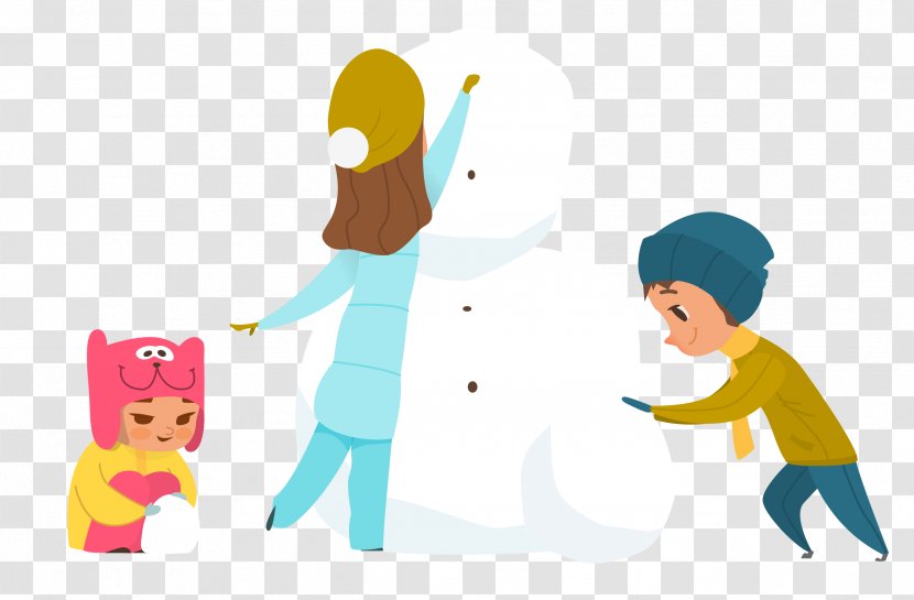 Cartoon Snowman Illustration - Area - Children Transparent PNG