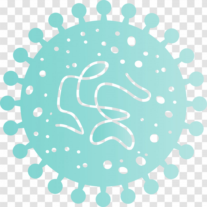 Turquoise Aqua Circle Pattern Logo Transparent PNG