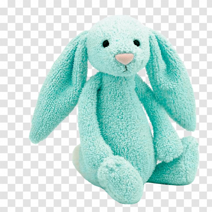 Rabbit Stuffed Toy Drawing Jellycat - Blue Bunny Transparent PNG