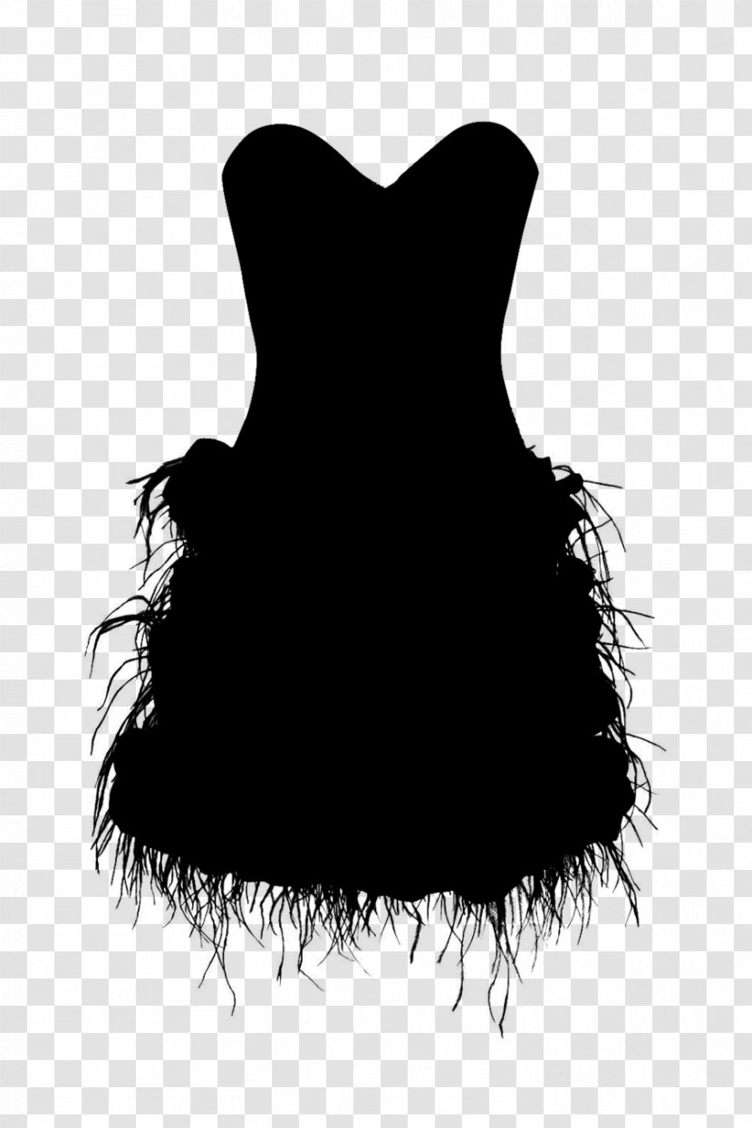 Neck Font Fur Silhouette Black M - Dress - Little Transparent PNG