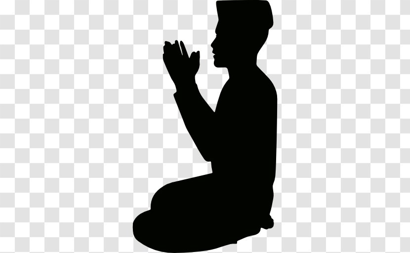 Kaaba Islam Salah Prayer - Black And White Transparent PNG
