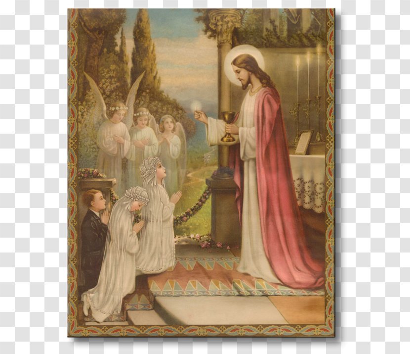 First Communion Eucharist Sacraments Of The Catholic Church Sacrament Penance - Painting Transparent PNG