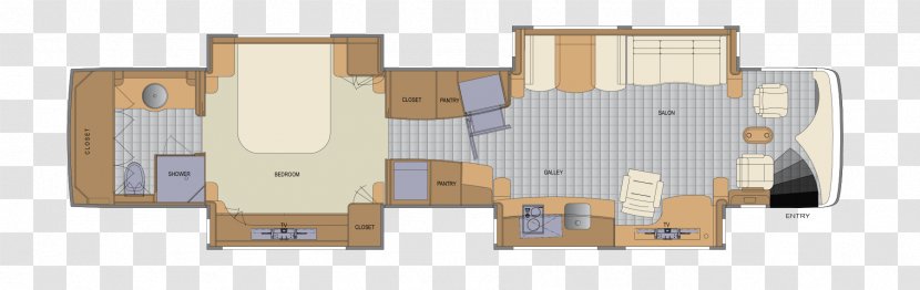Floor Plan Bus Campervans House - Indoor Transparent PNG