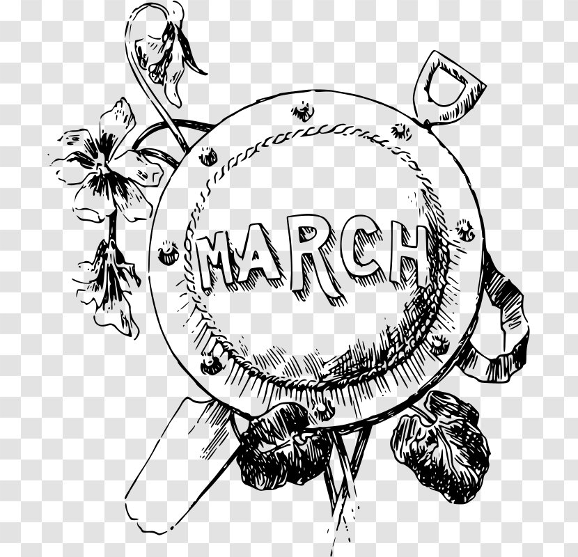 March Clip Art - Safesearch - Monochrome Transparent PNG