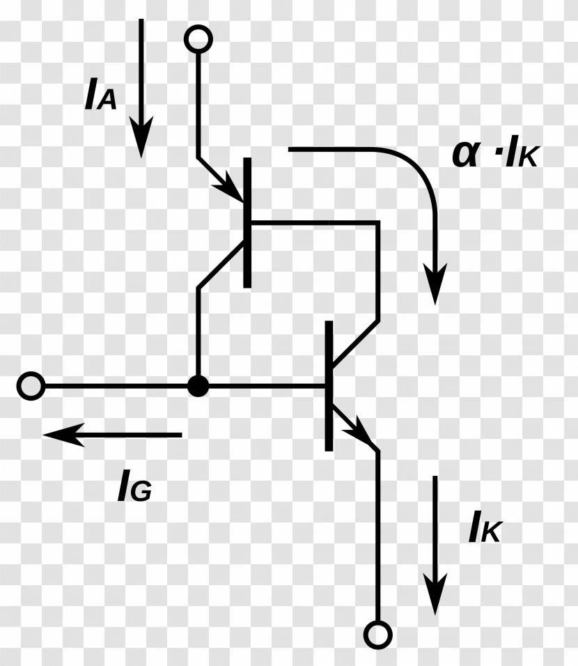 Silicon Controlled Rectifier Thyristor Electronic Circuit Transistor Wiring Diagram - Technology - Turn Off Transparent PNG