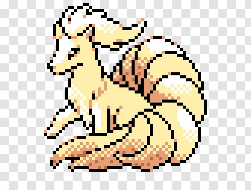 Pixel Art Drawing Museum Ninetales - Pokemon Pikachu Transparent PNG