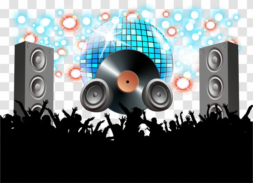 Nightclub Poster Sound - Watercolor - Deafen The Ear With Its Roar Transparent PNG