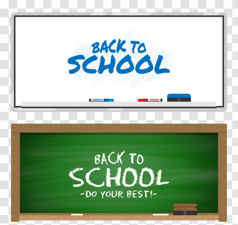 First Day Of School Blackboard Drawing Banner - Advertising - Back To Transparent PNG
