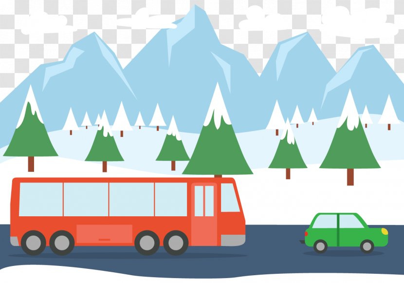 Euclidean Vector Road Snow Clip Art - Vehicle - Car Transparent PNG