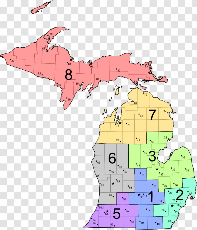 Michigan Mapa Polityczna Redistricting Congressional District - City Map Transparent PNG