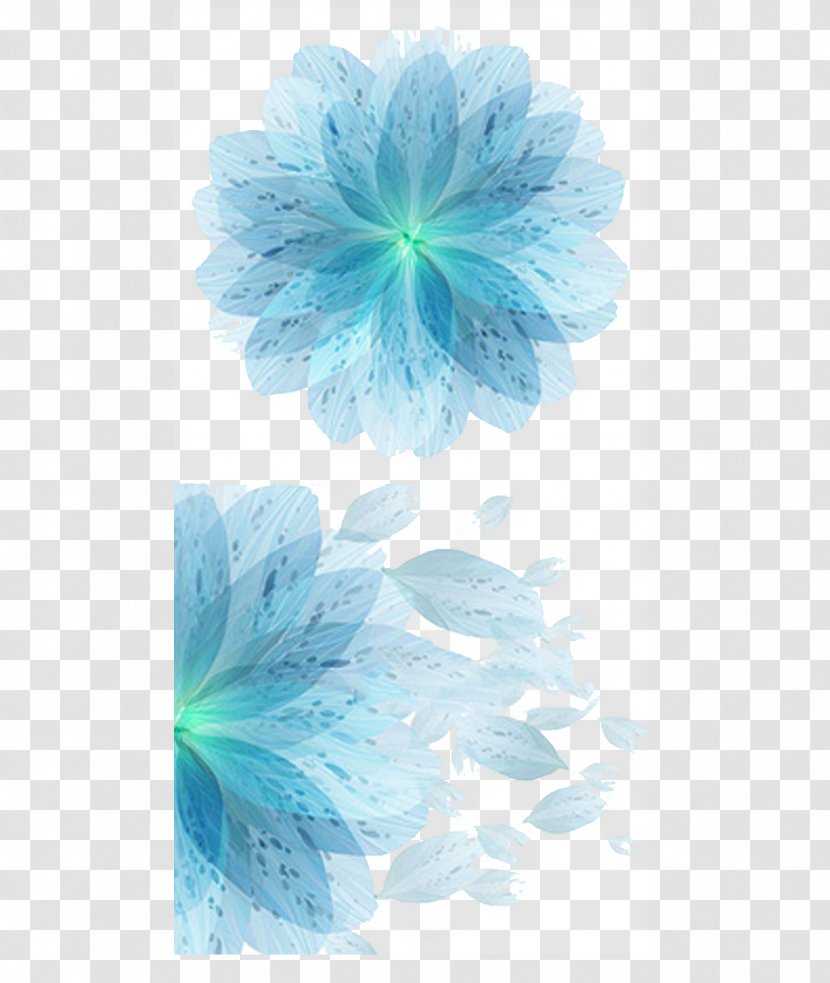 Blue Petal Flower - Purple - Color,Blue Flowers Vector Material Transparent PNG