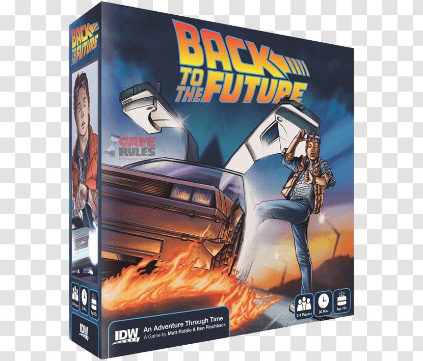 Marty McFly Dr. Emmett Brown Back To The Future Board Game DeLorean Time Machine - Mcfly Transparent PNG