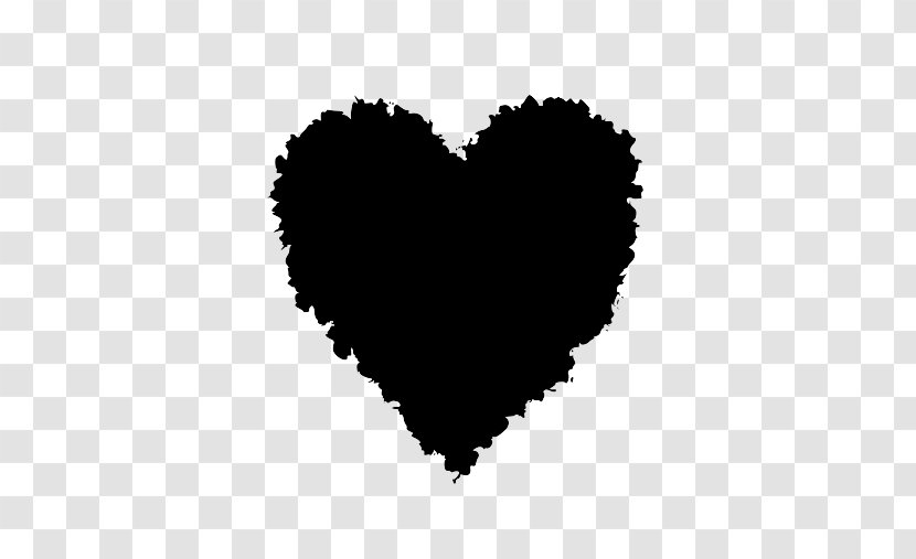 Black & White - M095 - M Heart Leaf Font M-095 Transparent PNG