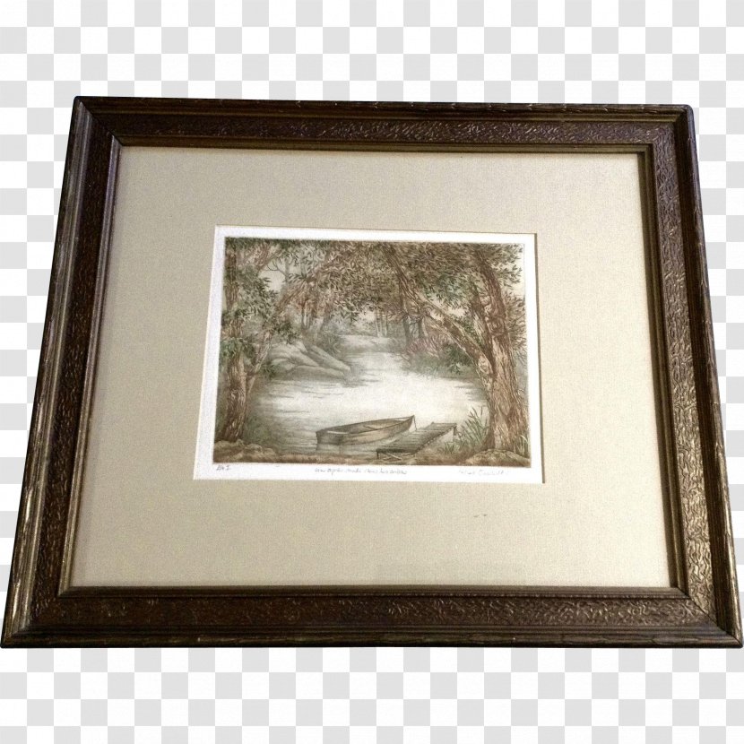 Artist's Proof Etching Aquatint - Rectangle - Watercolored Picture Transparent PNG