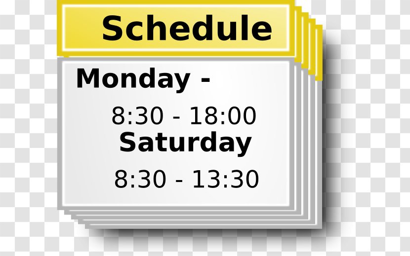 Free Content School Timetable Clip Art - Schedule Cliparts Transparent PNG