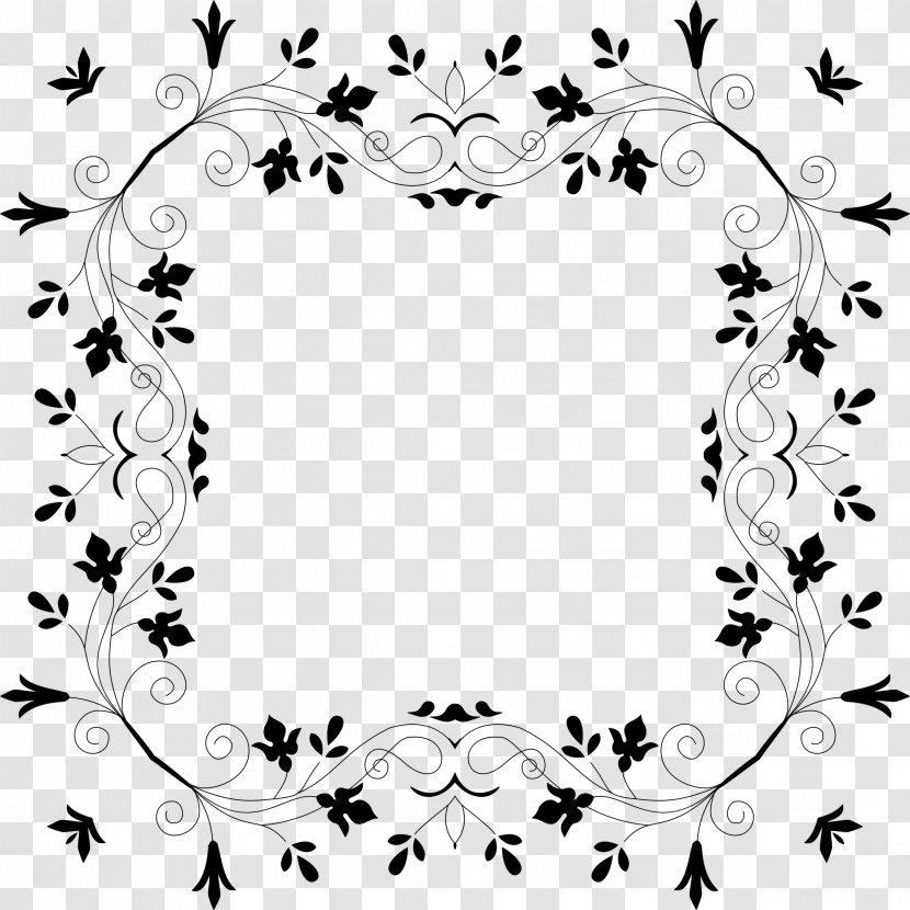Borders And Frames Decorative Clip Art Floral Design Flower - Visual Arts - Leaf Transparent PNG