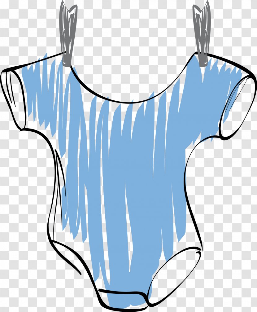 Sleeve Clothing Clip Art - Textile - Blue Line Dress Transparent PNG