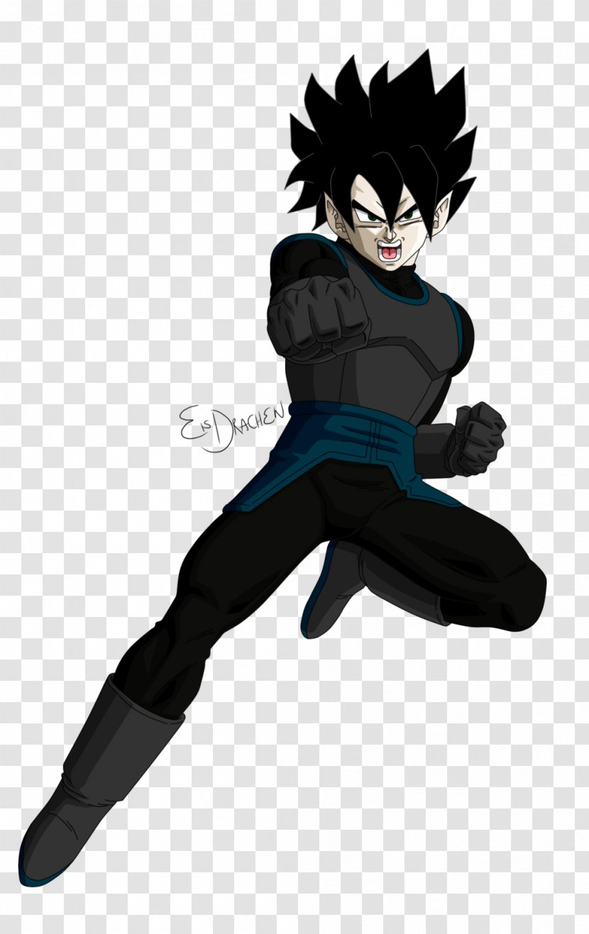 Goku Trunks Saiyan Super Saiya Majin Buu - Watercolor - Black Wave Point Transparent PNG