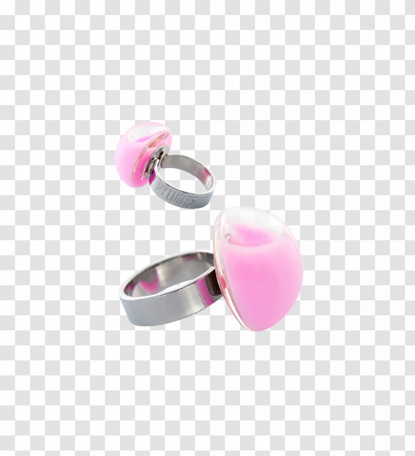 Earring Glass Jewellery Gemstone - Milk - Bubble Gum Transparent PNG