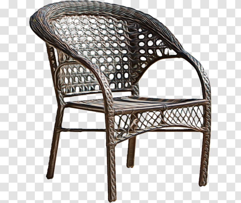 Outdoor Table Chair Armrest Table Wicker Transparent PNG