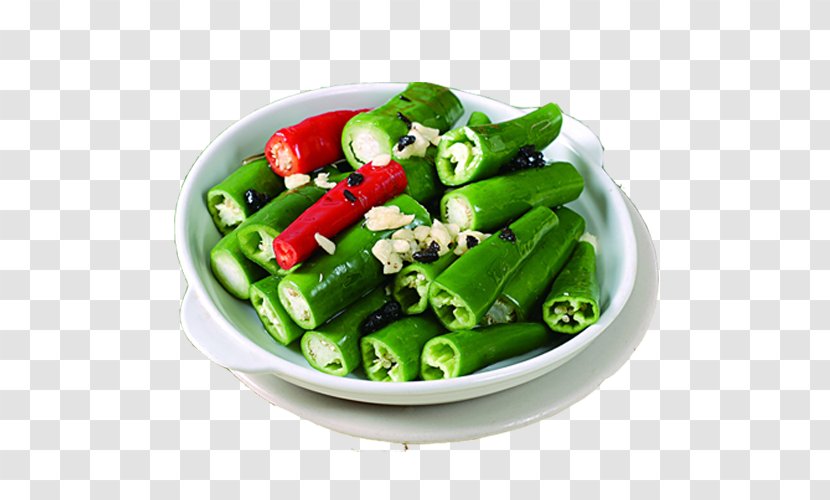 Bell Pepper Chili Sichuan Cuisine Vegetarian Food - Fresh Little Picture Transparent PNG