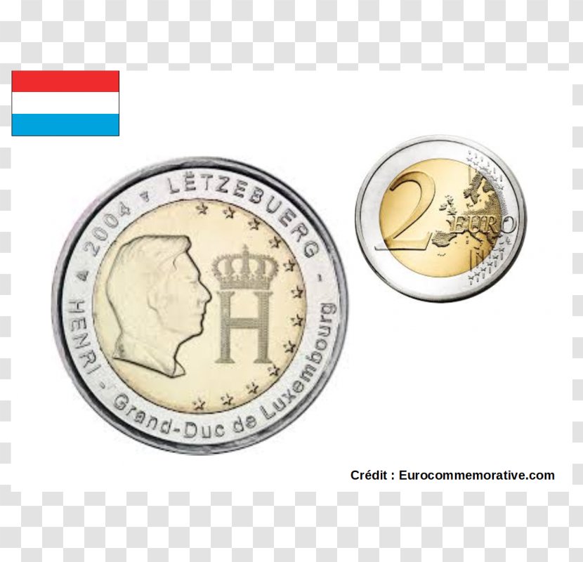 2 Euro Commemorative Coins Luxembourg Coin - Money Transparent PNG