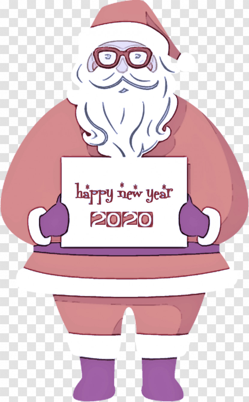 Happy New Year 2020 Santa Transparent PNG